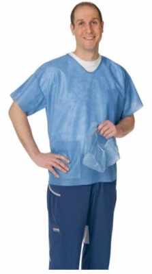 Cardinal Health Scrub Top - Blue - Medium Case of 60  - Image 1 of 2
