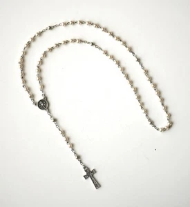 First Communion Imitation Pearl Beads Rosary - Picture 1 of 4