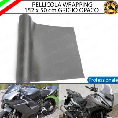 PELLICOLA WRAPPING GRIGIO OPACO PER BENELLI TRK 502 152 X 50cm TERMOFORMABILE - Immagine 1 di 4