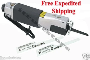 High Speed Pneumatic Reciprocating Air Saw & 2 Bi-metal Saw Blades - Picture 1 of 2