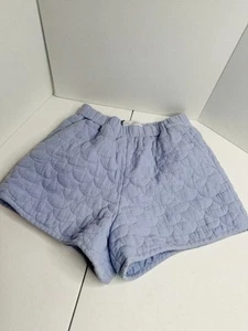 ZARA Girls Quilted Pants Baby Blue Size 13-14Y 164 Padded Lounge Bottoms - Picture 1 of 4