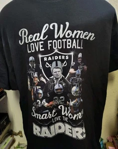 VINTAGE OAKLAND RAIDERS LEGENDS REAL WOMEN LOVE RAIDERS FOOTBALL-T-SHIRT 2XL - Bild 1 von 4
