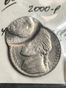 Double Struck 1999 Jefferson Memorial Nickel Error Rare - Picture 1 of 3