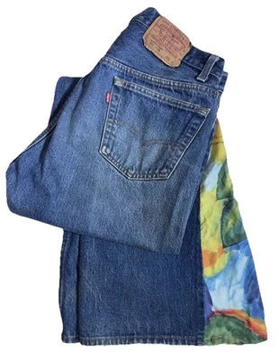 Vintage 80’s Levi’s 501 35x34 USA Altered To Bellbottoms Distressed - Image 1 of 4