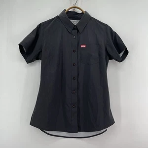 Dixxon Flannel Co Shirt Damen Medium Benny schwarz grau Streifen Performance Stretch - Bild 1 von 13
