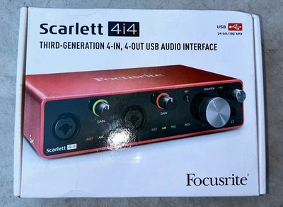 Focusrite SCARLETT 4I4 3rd Gen 192KHz USB Audio Recording Interface - Image 1 of 2