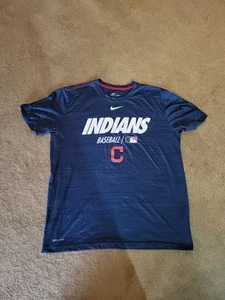Cleveland Indians Men's Large Nike Tee Baseball Short Sleeved T-Shirt Dri-Fit... - Picture 1 of 4