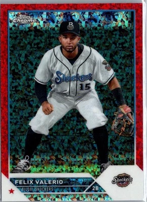 2023 Topps Pro Debut Felix Valerio Red Chrome Mini-Diamonds #/5 Brewers - Image 1 of 2