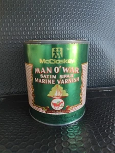 MAN O' WAR Satin Spar Marine Varnish 1 Quart Can Full ! - Picture 1 of 7
