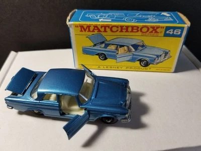 Antique/Vintage - Matchbox #46 Blue Mercedes Benz 300SE Coupe in Original Box - Image 1 of 4