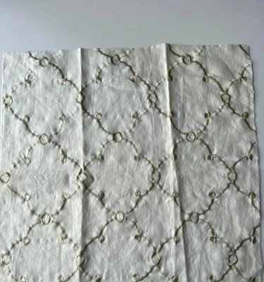 Kravet Couture Cloe Linen in in Peridot Beige Designer Fabric Remnant 24x24" - Image 1 of 3