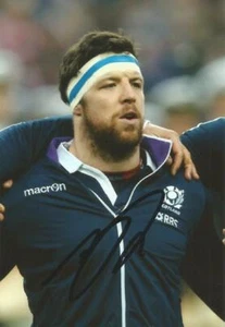 SCOTLAND & BRISTOL BEARS RUGBY: ALASDAIR DICKINSON SIGNED 6x4 ACTION PHOTO+COA - Picture 1 of 1