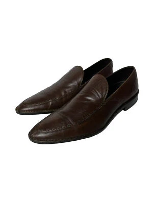 Sapatos masculinos de couro marrom Zegna tamanho 8,5 EUA / 7,5 IT - Imagem 1 de 4