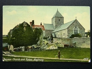 Wales Anglesey PENMON CHURCH & RUINS c1907 Postcard by British Mirror Series - Picture 1 of 2
