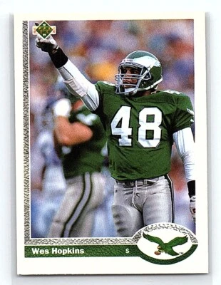 1991 Upper Deck Wes Hopkins Philadelphia Eagles #106 - Image 1 of 2