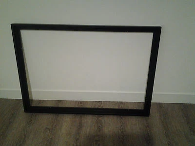 Encadrement Caisse américaine en bois ,Finition Satinée Noire,Format Panoramique