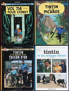 TINTIN Lot de 4 : Vol 714 B38, Picaros EO, Toison d’or 1b, Oranges bleues 1a - Imagen 1 de 23
