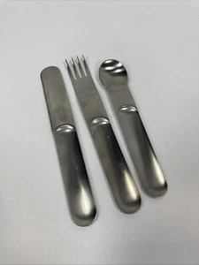 Mono-Clip Edelstahl Besteckset Peter Raacke Design *großer Löffel fehlt im Set* - Bild 1 von 20