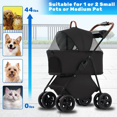 Hundewagen Hundebuggy  Hundetasche  für kleine Hunde  Kartzenwagen Pet Trolley - Bild 1 von 4