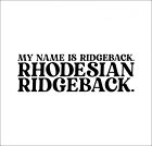 Ridgeback Dog Name Auto Aufkleber Hundeaufkleber Folie RR Rhodesian