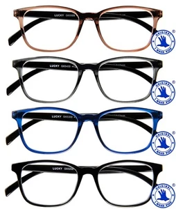 ---Precio promocional--- Gafas de lectura Lucky Gafas ayuda de lectura ligera +1,0 a +3,0 nuevas - Imagen 1 de 13