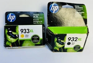 OEM Genuine HP 932XL Black & HP 933 XL Yellow Ink New Expired Dec-2022 - Picture 1 of 2