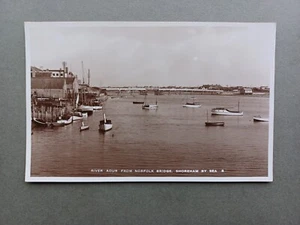 C1930s RP PC RIVER ADUR FROM NORFOLK BRIDGE, SHOREHAM BY SEA - SUSSEX - Imagen 1 de 2