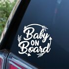 Baby On Board Sticker Child Children Kids Funny Window Bumper Arrow Car Decal