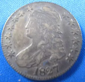 U.S. 1827 CAPPED BUST HALF DOLLAR (ekh1) - Picture 1 of 2