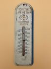 Sohio You Start Or We Pay Slogan Tin Litho Gas Station Thermometer LOOK
