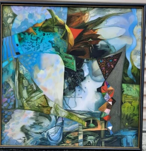 Painting On Silk Russian Artist Danelina Koseva Abstract  - Picture 1 of 8