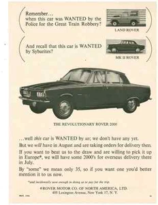 Rover 2000 1964 sedán deportivo ~ gran anuncio impreso original - Imagen 1 de 1
