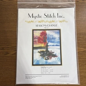 Mystic Stitch Cross Stitch Pattern Seasons Change The Four Seasons Tree - Picture 1 of 4
