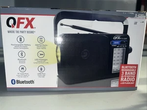 Portable 3-Band AM/FM/SW Radio with Bluetooth + LED Flashlight - Picture 1 of 3
