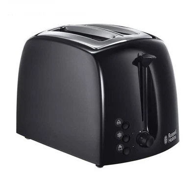 Russell Hobbs Textures  2-Slice Toaster-Matte And Gloss Black Finish BARGAIN  - Image 1 of 4