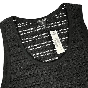 Todd Snyder Shirt Mens Medium Open Knit Tank Top Black Crochet Sleeveless Sheer - Picture 1 of 14