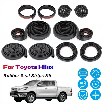 Door Edge Guard Rubber Striping Seal Draft Wind Noise Reduction For Toyota Hilux - Image 1 of 4