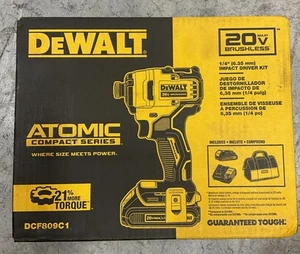 DEWALT DCF809C1 ATOMIC 20V MAX BL Li-Ion 1/4 in. Impact Driver Kit (New) - Picture 1 of 1
