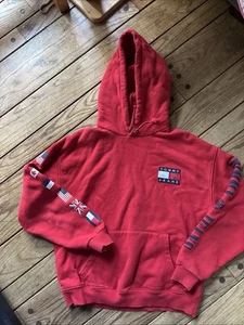Vintage Tommy Hilfiger AOP Hoodie Flag - Bild 1 von 6