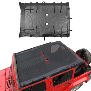 Top Bikini Roof Sunshade Cover Mesh UV Protect for Jeep Wrangler JK 07-18 4Door - Picture 1 of 13