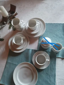 5 Gedecke Kaffeeservice Friesland Jeverland weiß ähnlich Kleine Briese - Bild 1 von 10