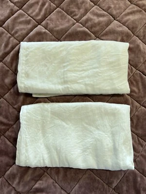 2 West Elm Euro Shams Hemp Cotton Bedding Decor Pillow Covers 26" x 26" - Image 1 of 4