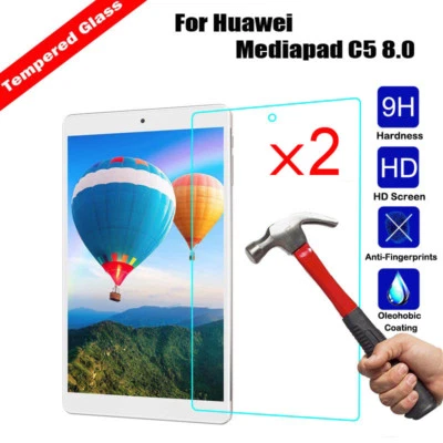 2X Genuine Tempered Glass Screen Protector Cover For Huawei M3 Lite T2 M5 Pro M6 - Изображение 1 из 4