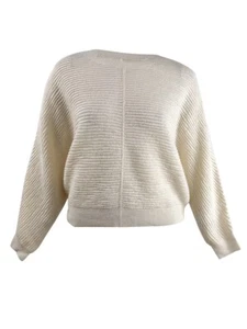 Michael Michael Kors Women's Ribbed Dolman-Sleeve Top (XL, Bone) - Picture 1 of 3