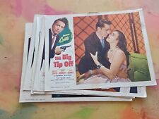 1955 THE BIG TIP OFF Original Lobby Card Set 11x14 Richard Conte FILM NOIR CRIME
