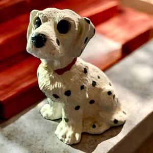 DALMATION Hund Harz Figur 3 3/4" rotes Halsband - Bild 1 von 6