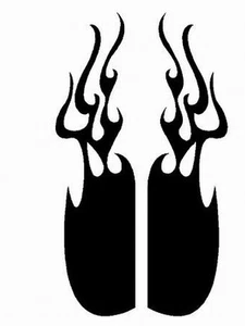 FLAME HOOD HF#63 DECAL VINYL GRAPHIC BLAZE FIRE CAR TRUCK AUTO SUV VAN - Bild 1 von 2