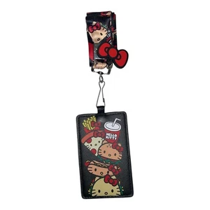 Loungefly Hello Kitty Lanyard And ID Holder 2020 Hamburger Hotdog Pizza Food - Picture 1 of 3