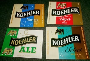 Lote de etiquetas Koehler Beer & Ale, Erie Brewing Co, Pennsylvania - Imagen 1 de 1