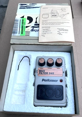 Pedal efecto guitarra DOD Wah Filter 545 vintage con caja original años 80 Foto 1 de 4